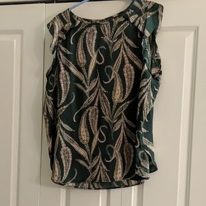 Loft green paisley tank